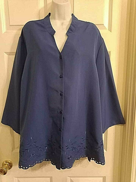 Women's 26W Royal Blue Shirt 56 Inch Chest