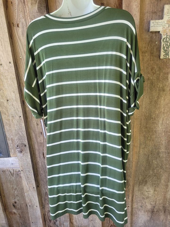 Women's 1X Striped Tunic.