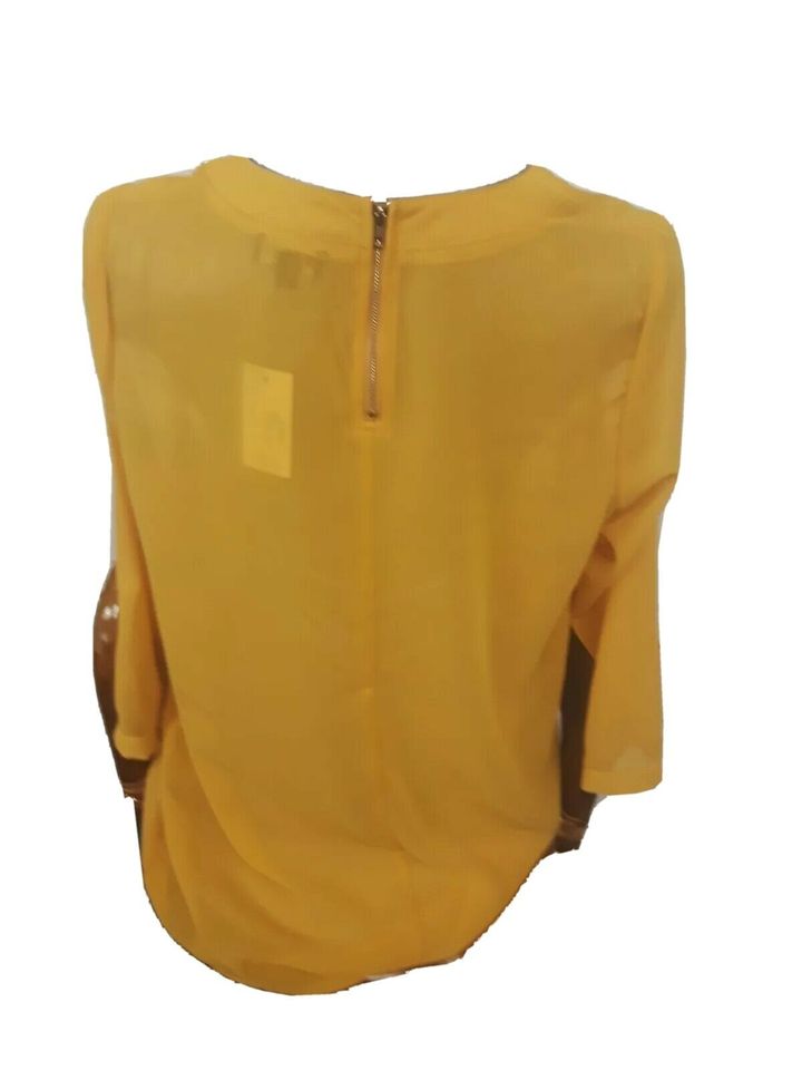 NWT Women's 2XL Sheer Gold Shirt w/ Sequins 46-inch chest