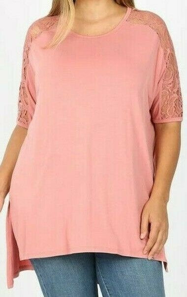 NWT Women's Dusty Rose Tunic 1X &2X