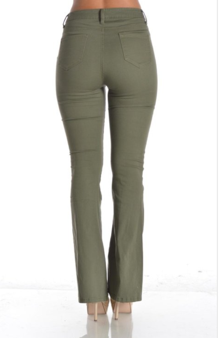 Women's Junior Size 5 Olive Green Pants