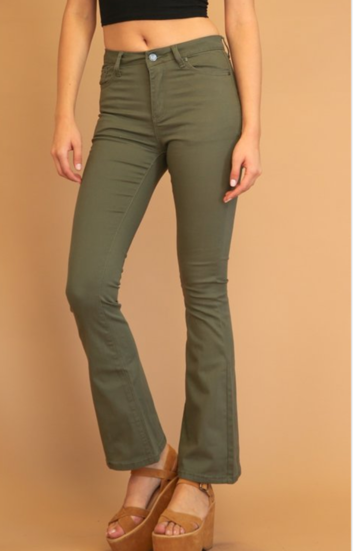 Women's Junior Size 5 Olive Green Pants