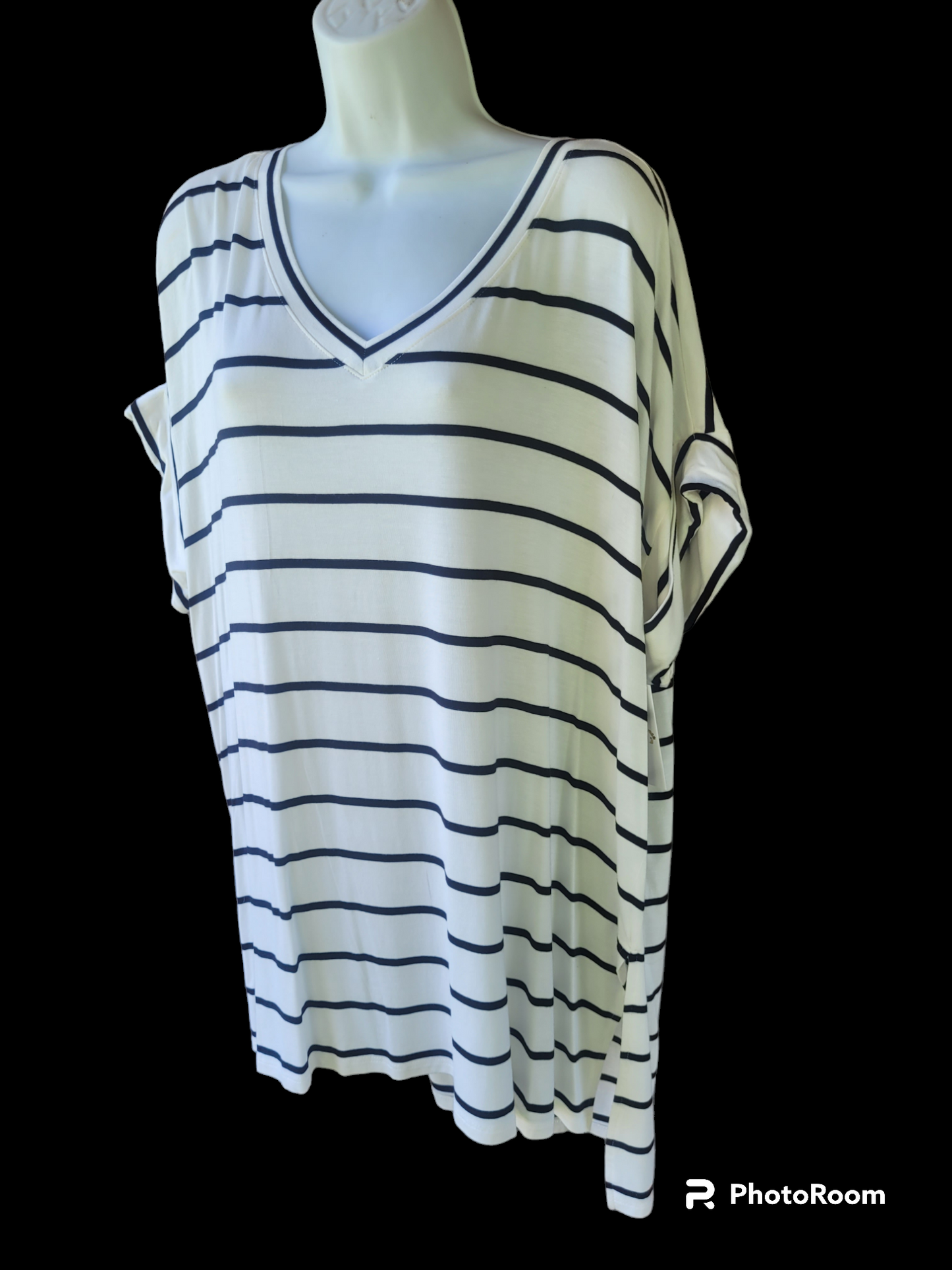 Women's 1X Striped Tunic