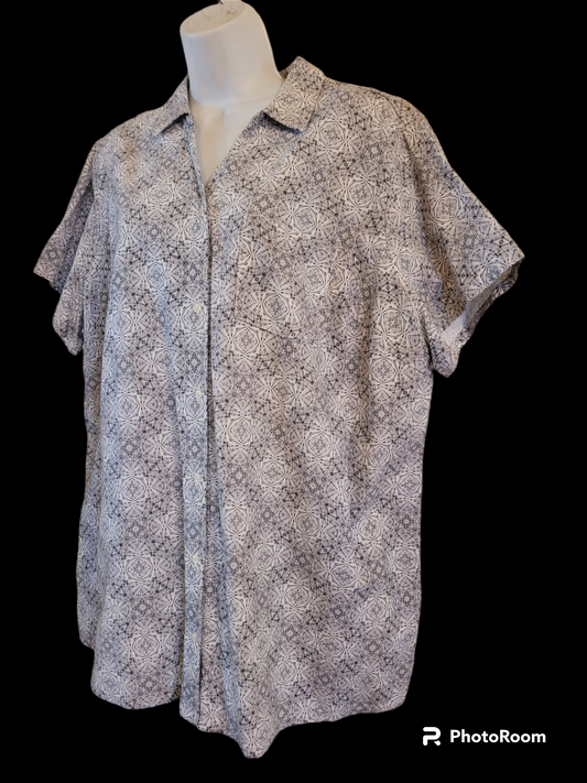 Women's 2X Button Up Shirt 100% Cotton